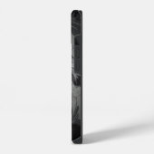 Schwarz-Silber-Grunge-Design iPhone Hülle (Linke Seite)
