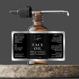 Schwarz-Silber-Kosmetikflasche