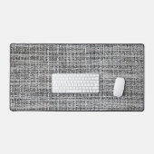 Schwarz-Silber-Leinwand Schreibtischunterlage (Tastatur & Maus)