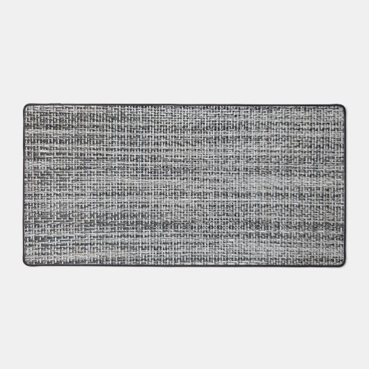 Schwarz-Silber-Leinwand Schreibtischunterlage (Vorderseite)