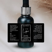 Schwarz-Silber-Logo 1 OZ-Öltropfer-Flaschenetikett Adressaufkleber