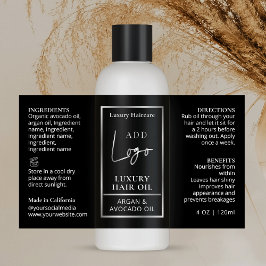 Schwarz-Silber-Logo 4 OZ Kosmetisches Flaschenetik Rechteckiger Aufkleber