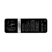 Schwarz-Silber-Logo Kosmetische Essenzielle Ölflas (Vorne)