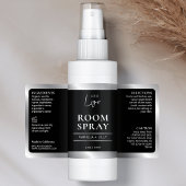 Schwarz-Silber-Logo Modern Room Spray Flasche Labe