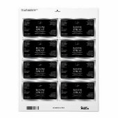 Schwarz-Silber-Logo Modern Room Spray Flasche Labe (Vorne)