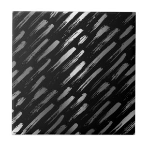 Schwarz-Silber-Metallic-Abstrakt Fliese