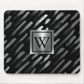 Schwarz-Silber-Metallic-Abstrakt Mousepad (Vorne)