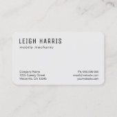 Schwarz-Silber-Metallisches Kontur-Auto Visitenkarte (Rückseite)