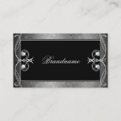 Schwarz-Silber-Mosaik Verzierte Sparkle-Juwelen Or Visitenkarte (Vorderseite)