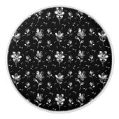 Schwarz-Silber-Muster Badezimmer Keramikknauf (Vorderseite)