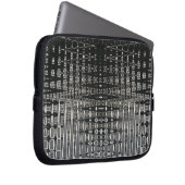 Schwarz-Silber-Muster Laptopschutzhülle (Vorne Rechts)