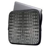 Schwarz-Silber-Muster Laptopschutzhülle (Vorderseite Links)