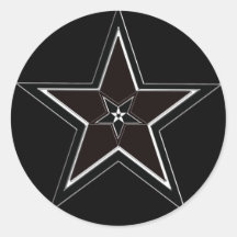 Schwarz-Silber-Pentagramm mit invertiertem Pentagr