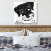 Schwarz-Silber-Schnauzer Leinwanddruck (Insitu (Schlafzimmer))