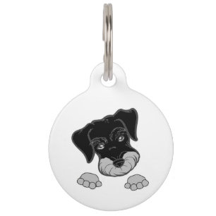 Schwarz-Silber-Schnauzer Tiermarke