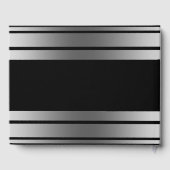 Schwarz-Silber-Streifen Gästebuch (Rückseite)