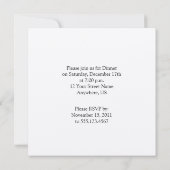 Schwarz-Silber-Urlaubsbaum Einladung (Rückseite)