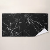 Schwarz-Silber-Venenmarmor Badehandtuch (Badehandtuch)