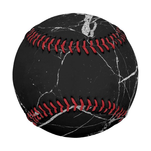 Schwarz-Silber-Venenmarmor Baseball (Vorderseite)