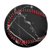 Schwarz-Silber-Venenmarmor Baseball (Vorderseite Links)