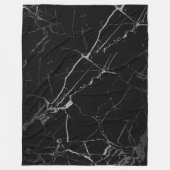 Schwarz-Silber-Venenmarmor Fleecedecke (Vorderseite)