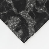 Schwarz-Silber-Venenmarmor Fleecedecke (Ecke)