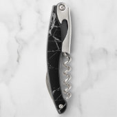 Schwarz-Silber-Venenmarmor Kellnermesser (Rückseite)