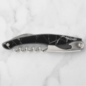 Schwarz-Silber-Venenmarmor Kellnermesser (Rückseite)