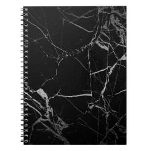 Schwarz-Silber-Venenmarmor Notizblock