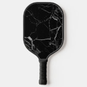 Schwarz-Silber-Venenmarmor Pickleball Schläger (Rückseite)