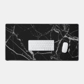 Schwarz-Silber-Venenmarmor Schreibtischunterlage (Tastatur & Maus)