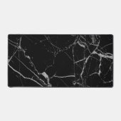 Schwarz-Silber-Venenmarmor Schreibtischunterlage (Vorderseite)