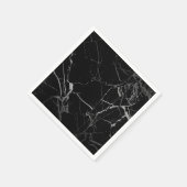 Schwarz-Silber-Venenmarmor Serviette (Ecke)