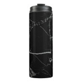 Schwarz-Silber-Venenmarmor Thermosbecher (Vorderseite)
