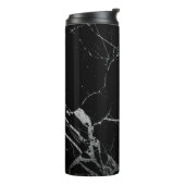 Schwarz-Silber-Venenmarmor Thermosbecher (Nach links gedreht)