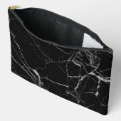 Schwarz-Silber-Venenmarmor Zubehörtasche (Offen)