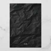 Schwarz/Silberfolie Tabelle Nr. 1 Folieneinladung (Rückseite)