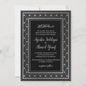 Schwarz-Silbermuslime Einladung (Vorderseite)