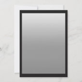 Schwarz | Silberstar von David Brackets Bar Mitzva Einladung (Rückseite)