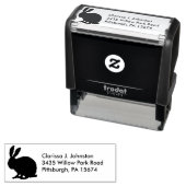 Schwarz-Silhouette eines unscharfen Sitzes Permastempel (Beispiel)