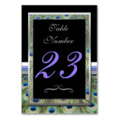 Schwarz-Silver-Pfau-Tischnummer Tischnummer (Vorderseite)