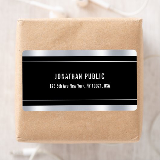 Schwarz Silver Template Elegant Modernes Glamour (Insitu)