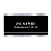 Schwarz Silver Template Elegant Modernes Glamour (Vorne)