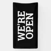Schwarz sind wir offen Vorlage Business-Banner-Zei Banner (Vertikal)