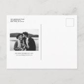 Schwarz-Skandinavien Fotocollage Rettete unser Dat Ankündigungspostkarte (Rückseite)