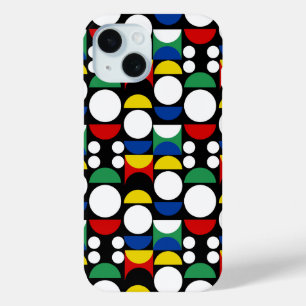 Schwarz-skandinavisches Bauhaus-Muster Mitte des J Case-Mate iPhone Hülle