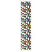 Schwarz-skandinavisches Bauhaus-Muster Mitte des J Kurzer Tischläufer (Vorderseite)