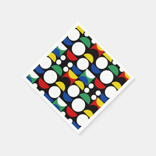 Schwarz-skandinavisches Bauhaus-Muster Mitte des J Serviette (Ecke)