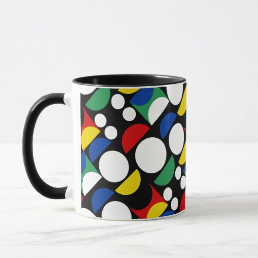 Schwarz-skandinavisches Bauhaus-Muster Mitte des J Tasse (Links)