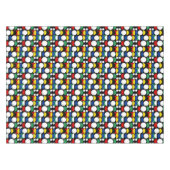 Schwarz-skandinavisches Bauhaus-Muster Mitte des J Tischdecke (Vorderseite (Horizontal))